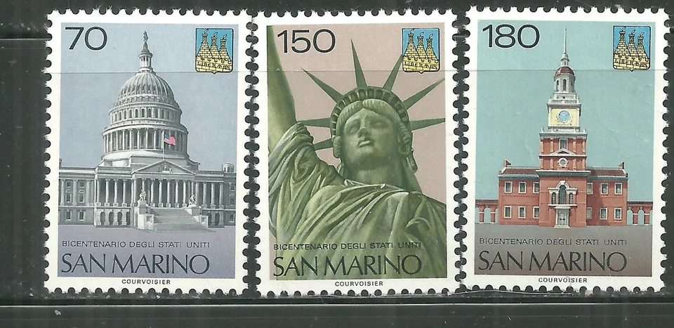 SAN MARINO 885-87 MNH AMERICAN BICENTENNIAL - image 1 of 1