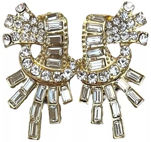 Pendientes Racimo Cristal Starbursts Tono Dorado Elegante Impresionante Princesa Novia - Imagen 1 de 13