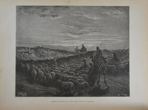 Arte religioso Gustave Dore Abram en la tierra de Canaán antiguo original 1880 - Imagen 1 de 9
