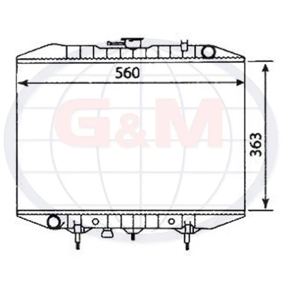 Radiator for TAXI TX1 BARFORD/TEREX DUMPER 15971006 609460 BEC801 12504 - Image 1 of 2