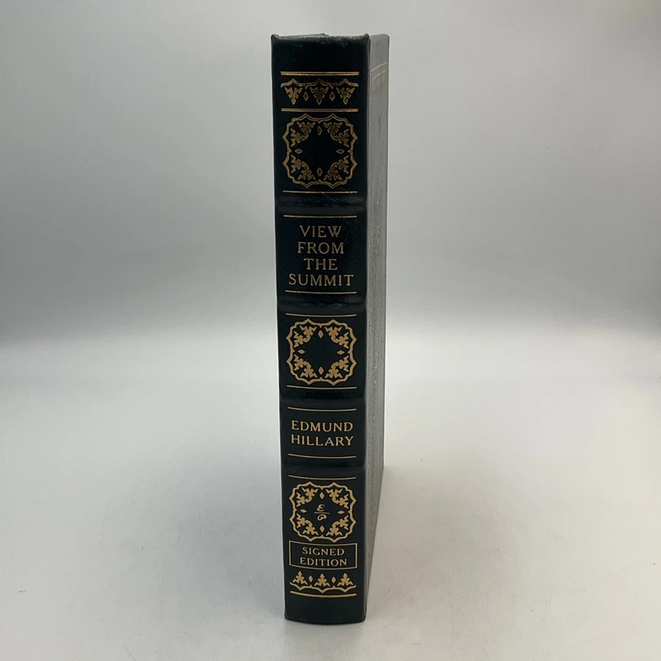 VIEW FROM THE SUMMIT Sir Edmund Hillary Signed Easton Press 1999 Leather Bound Foto 1 de 4