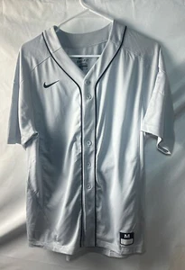 Nike Baseball Jersey Henley Mens M Grey Dri-Fit Short Sleeve - Picture 1 of 2
