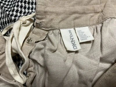 DKNY BEIGE SUAVE PANA ALGODÓN DISEÑO ÚNICO CORDÓN MAXI FALDA VINTAGE 12 Foto 1 de 4