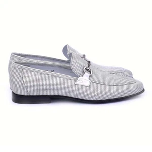 Corrente White Leather Silver Horse Bit Buckle Men's Loafers (USA Mens Size 12) - Picture 1 of 4