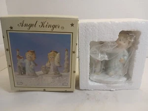 Vintage "Engelkönig" Figur Engel mit Horn und Pinguinen - Bild 1 von 11