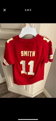 Camiseta Nike Kansas City Chiefs On Field Juvenil Pequeña #11 Alex Smith Roja Foto 1 de 2