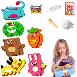 Kids Sewing Kit Animals Traditional Sewing Set Children's Designs Craft Toy - Picture 1 of 12