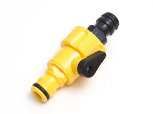 Quick Fix Hose In Line Connector 2 Male Outlets & Shut Off Valve Pack Of 25 - Picture 1 of 1