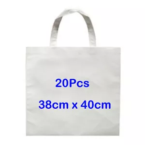20 pezzi 38x40 cm bianco sublimazione non tessuto shopping bag fai da te pressa termica - Foto 1 di 6