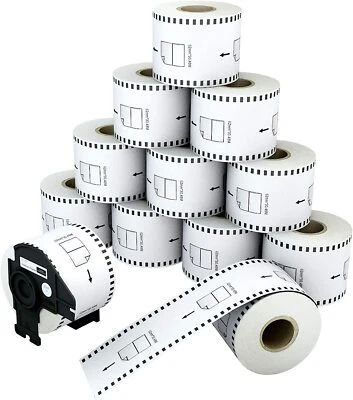 Compatible with Brother DK-11201 DK-11202 DK-22205 White Label for QL-570 QL-700 - image 1 of 4