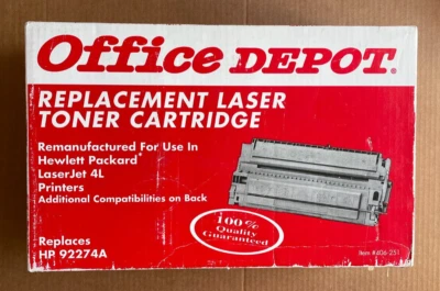 Cartucho de tóner láser de repuesto Office Depot HP 92274A Foto 1 de 4