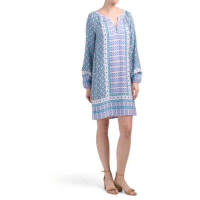 Nuevo Vestido para Mujer SOUTHERN TIDE Manga Ceniza Tropical Verde Palma XS $168 Boho Playa Foto 1 de 4