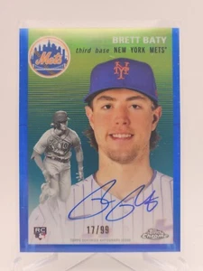 2023 Topps Cromo Platino Brett Baty Prisma Blu Rookie Auto/99 CPA-BBA Mets RC - Foto 1 di 2