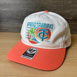Minnesota Twins Hat Snap Back White Salmon MLB Baseball Spring Training '47 - Picture 1 of 9