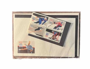 USPS 1980 Winter Olympics XIII Souvenir Folder Mint Stamps  - Picture 1 of 3