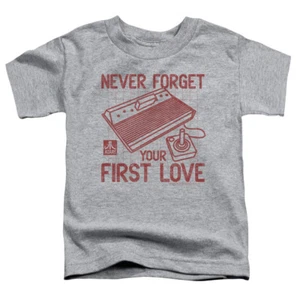 Atari Toddler T-Shirt Never Forget Your First Love Heather Tee - Picture 1 of 2