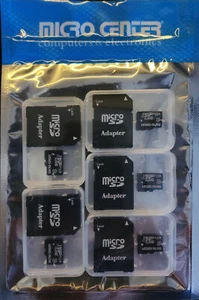 Pack de 5 : Carte Mémoire Flash Micro Center 32 Go Classe 10 MicroSDHC avec Adaptateur - Photo 1 sur 1