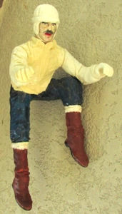 Vintage motorcycle rider 1:6 1:8 10 in H as posed custom made in pieces to fit - Picture 1 of 10