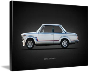Canvas Art - Classic BMW 2002 Turbo Minimal Modern Car Art, 3 Sizes - Picture 1 of 20