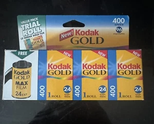 Vintage 1999 Kodak Max Film 400 Gang/4 Rollen/72 Belichtungen + 24 Max - Bild 1 von 2