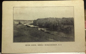 MIDDLE MUSQUODOBOIT, NOVA SCOTIA, KANADA, Postkarte 1913 FLUSSSZENE - Bild 1 von 2