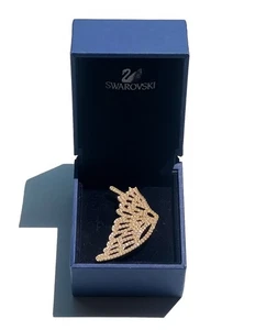 Swarovski Crystal Butterfly Wing Wrap Ring Gold Women Statement Fashion Jewelry - Picture 1 of 5