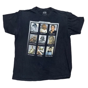 Fifth Sun Star Wars T Shirt Adult XL Black R2D2 Han Yoda C3Po Vintage Style - Picture 1 of 7