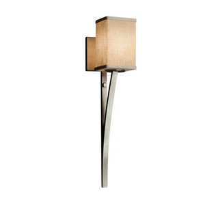 Justice Design Group FAB-8791-15-CREM-LED1-700 Textile 4.5" Sabre - Nickel - Picture 1 of 2