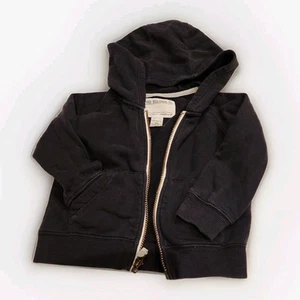 CARTERS Black Hoodie Jacket toodler boy size 2T Full Zip long sleeves trendy - Picture 1 of 5