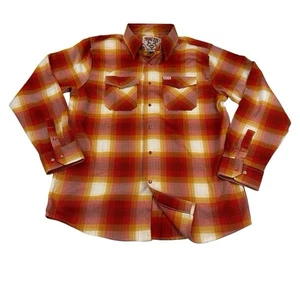 Hales Speed Shop Größe L Pearl Snap Flanellhemd Cycle Of Slumber Pennywise Neu mit Etikett - Bild 1 von 13