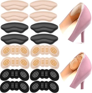 8 Pairs Women's Heel Grips Pads, Shoe Inserts Cushion for Comfort, Heel Liners  - Picture 1 of 6