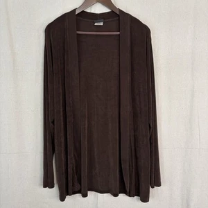 Citiknits Open Cardigan Women Large Brown Minimalist Neutral Capsule Wardrobe - Picture 1 of 8