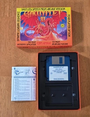 Atari Gauntlet II Commodore CBM Amiga Big Box Game CIB 3.5" Floppy 1985 Arcade - Image 1 of 4