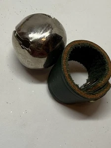 Vintage Christmas Jingle Sleigh Bell On Leather Snap Strap - Picture 1 of 3