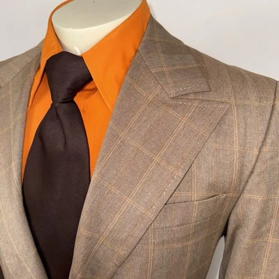 1970s Suit Jacket Mens Leisure Blazer Sport Coat Peak Lapel Vtg Disco 42 X Long - Image 1 of 4