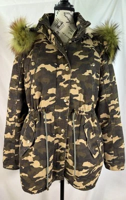 BNCI Boundless North Camouflage Camo Fur Trim Winter Parka Coat Jacket Large - Image 1 of 4