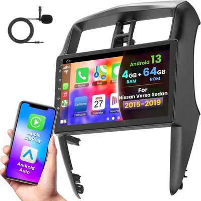 64 GB para Nissan Versa sedán 2015-2019 Carplay Android 13 radio estéreo de coche navegación Foto 1 de 4