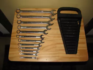 CRAFTSMAN COMBINATION SAE WRENCH SET 12 WRENCHES AND RACK 1/4 IN - 7/8 12 POINT - Picture 1 of 5