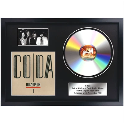 Led Zeppelin - Coda / Rock Memorabilia / CD / Souvenir in black frame / for fans - Image 1 of 4