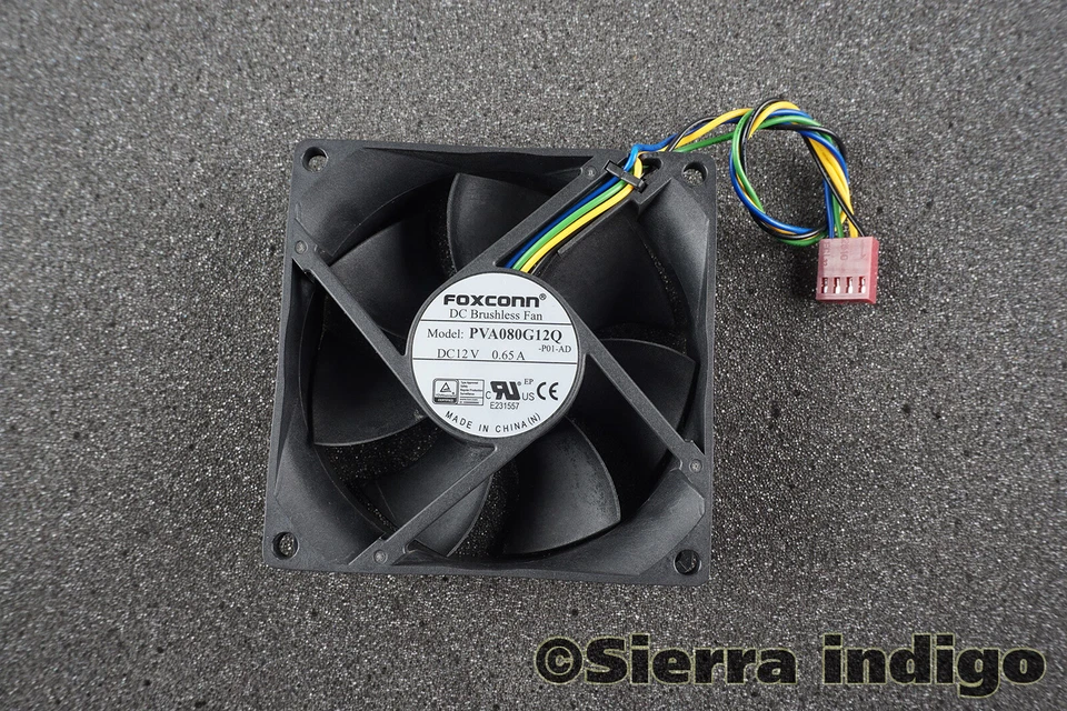 Foxconn PVA080G12Q-P01-AD 80mm 2 25mm Fan DV12V 0.65A 4-Pin 4-Wire - Bild 1 von 1
