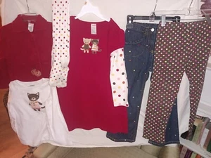 gymboree girls size 8 Lot - "Purrfect Autumn" - Sz. 5 - Red, Pink, Yellow - Picture 1 of 19