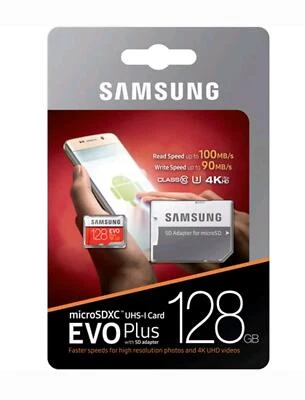 Samsung Evo Plus 64Gb 128GB Micro SD MicroSDXC C10 Memory Card with Adapter - Image 1 of 4