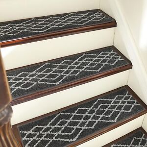 COSY HOMEER Soft Stair Treads Non-Slip Carpet Mat 28inX9in Indoor Stair Runners 