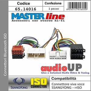 Conector Iso Interfaz Bluetooth En Radio OEM Ssangyong Rexton 2003 En Adelante - Imagen 1 de 3