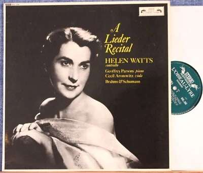 Watts; Parsons. Schumann + Brahms (Lieder). SOL 268. NM - Image 1 of 2