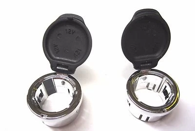 Cubierta de retención de toma de corriente para tablero Chevy GMC 20983936 2 PIEZAS Foto 1 de 3