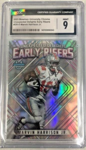 MARVIN HARRISON JR. 2023 BOWMAN UNIVERSITY CHROME EARLY RISERS #ER5 CGC 9 - Picture 1 of 2