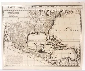 Antique map, Chatelain, Carte contenant le Royaume du Mexique et la Floride 1719 - Picture 1 of 1