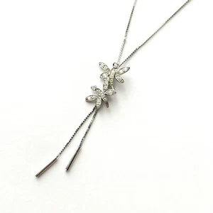100% 925 Sterling silver CZ womens fashion necklace (Dragonfly) OZ Seller Chain - Imagen 1 de 2
