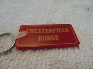 Vintage CHESTERFIELD DODGE-VA-Dealer Promo Keyring-RED TEAM - Picture 1 of 2